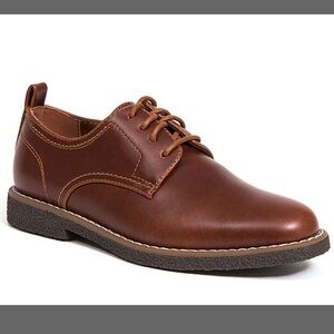 Kids Deer Stags Zander Leather Oxford Shoes in Redwood - Size 2.5